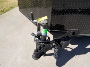 7×14 Enclosed Trailer White V-Nose Blackout Package (2) 3,500lb Axles - Image 9