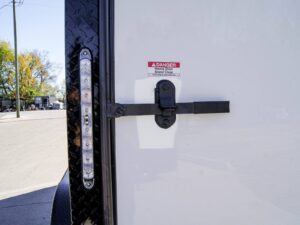 7×14 Enclosed Trailer White V-Nose Blackout Package (2) 3,500lb Axles - Image 11