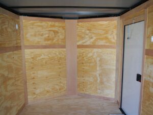 7×14 Enclosed Trailer White V-Nose Blackout Package (2) 3,500lb Axles - Image 15