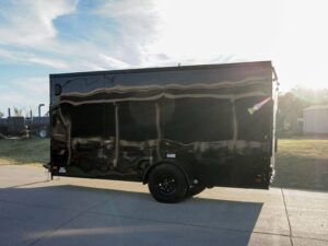 7×14 Enclosed Trailer Black V-Nose Blackout Package 3,500lb Axle Storage - Image 6
