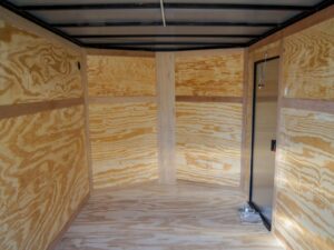 7×14 Enclosed Trailer Black V-Nose Blackout Package 3,500lb Axle Storage - Image 13