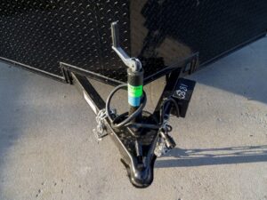 7×14 Enclosed Trailer Black V-Nose Blackout Package Storage (2) 3,500lb Axles - Image 7