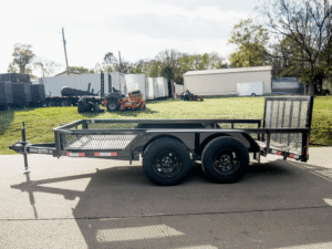 6.4×12 Dovetail Utility Trailer with Side Baskets (2) 3500lb Axles - Image 6