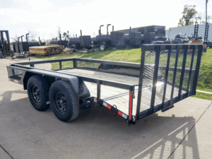 6.4×12 Dovetail Utility Trailer with Side Baskets (2) 3500lb Axles - Image 7