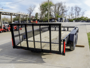 6.4×12 Dovetail Utility Trailer with Side Baskets (2) 3500lb Axles - Image 8