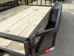 6.4×12 Dovetail Utility Trailer with Side Baskets (2) 3500lb Axles - Image 10