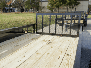 6.4×12 Dovetail Utility Trailer with Side Baskets (2) 3500lb Axles - Image 11