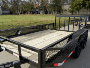 6.4×12 Dovetail Utility Trailer with Side Baskets (2) 3500lb Axles - Image 12