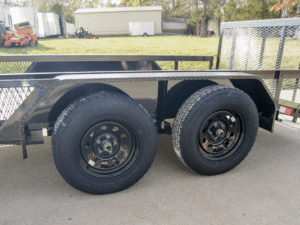 6.4×12 Dovetail Utility Trailer with Side Baskets (2) 3500lb Axles - Image 13