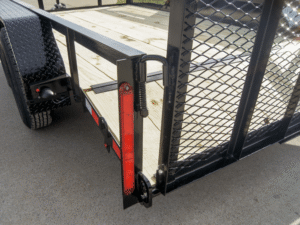 6.4×12 Dovetail Utility Trailer with Side Baskets (2) 3500lb Axles - Image 14