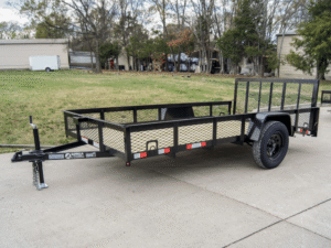 6.4×12 Dovetail Utility Trailer with 1ft Mesh Sides 3,500lb Axle