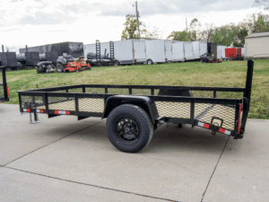 6.4×12 Dovetail Utility Trailer with 1ft Mesh Sides 3,500lb Axle - Image 3