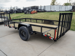 6.4×12 Dovetail Utility Trailer with 1ft Mesh Sides 3,500lb Axle - Image 4