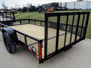 6.4×12 Dovetail Utility Trailer with 1ft Mesh Sides 3,500lb Axle - Image 16