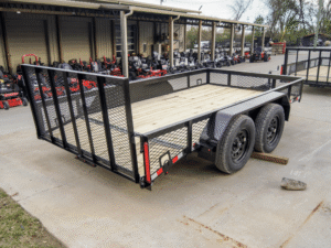 6.4×12 Dovetail Utility Trailer with 1ft Mesh Sides (2) 3,500lb Axles - Image 5