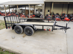 6.4×12 Dovetail Utility Trailer with 1ft Mesh Sides (2) 3,500lb Axles - Image 7