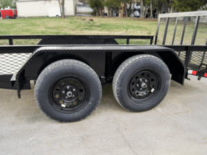 6.4×12 Dovetail Utility Trailer with 1ft Mesh Sides (2) 3,500lb Axles - Image 11
