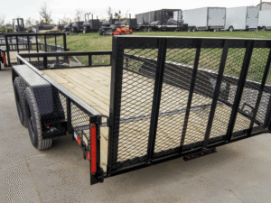 6.4×12 Dovetail Utility Trailer with 1ft Mesh Sides (2) 3,500lb Axles - Image 12