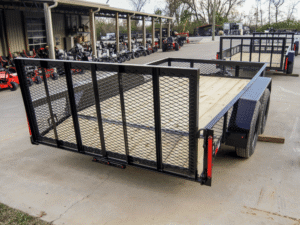 6.4×12 Dovetail Utility Trailer with 1ft Mesh Sides (2) 3,500lb Axles - Image 15