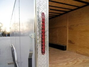 8.5×32 Silver Enclosed Car Hauler Trailer With Ramp and side door (3) 7K Axles 21k GVWR - Image 16