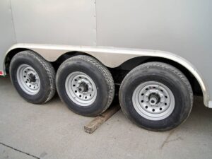 8.5×32 Silver Enclosed Car Hauler Trailer With Ramp and side door (3) 7K Axles 21k GVWR - Image 17