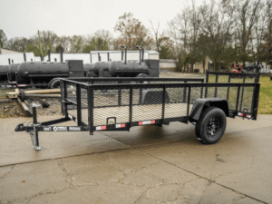 5×12 Dovetail Utility Trailer with 2ft Mesh Sides 3,500lb Axle