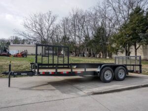 6.4×18 Dovetail Utility Trailer with Side Gate (2) 3,500lb Axle - Image 2