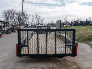 6.4×18 Dovetail Utility Trailer with Side Gate (2) 3,500lb Axle - Image 9