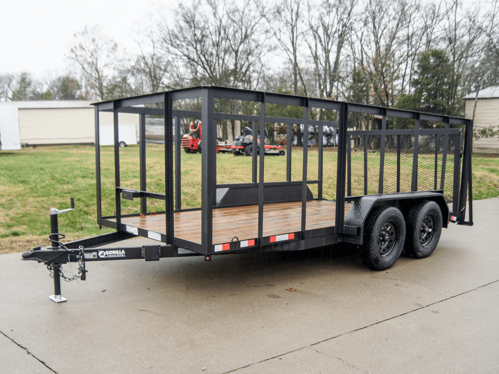 6.4×14 Dovetail Utility Trailer with 4ft Rails (2) 3500lb Axles 6.4×14 Dovetail Utility Trailer with 4ft Rails (2) 3500lb Axles - Image 1