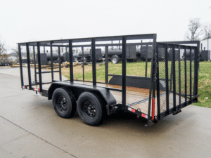 6.4×14 Dovetail Utility Trailer with 4ft Rails (2) 3500lb Axles - Image 4