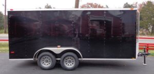 Enclosed Trailer 6’x16′ Black – V-Nose Cargo Equipment Car ATV Storage - Image 3
