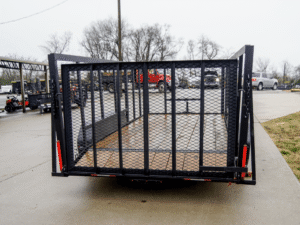 6.4×14 Dovetail Utility Trailer with 4ft Rails (2) 3500lb Axles - Image 5
