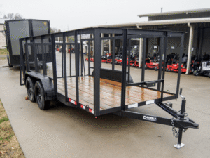 6.4×14 Dovetail Utility Trailer with 4ft Rails (2) 3500lb Axles - Image 6