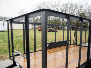 6.4×14 Dovetail Utility Trailer with 4ft Rails (2) 3500lb Axles - Image 10