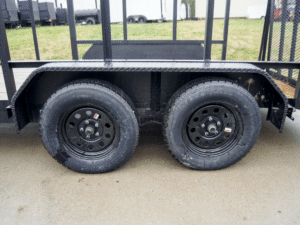6.4×14 Dovetail Utility Trailer with 4ft Rails (2) 3500lb Axles - Image 9