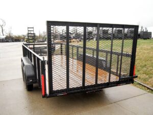 6.4×16 Straight Deck Utility Trailer with 2ft Mesh Sides Tall Gate 7K GVWR - Image 5