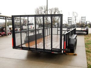 6.4×16 Straight Deck Utility Trailer with 2ft Mesh Sides Tall Gate 7K GVWR - Image 6