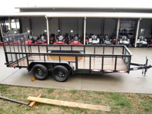 6.4×16 Straight Deck Utility Trailer with 2ft Mesh Sides Tall Gate 7K GVWR - Image 8