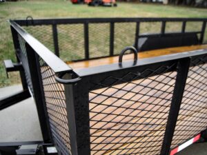 6.4×16 Straight Deck Utility Trailer with 2ft Mesh Sides Tall Gate 7K GVWR - Image 12