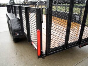 6.4×16 Straight Deck Utility Trailer with 2ft Mesh Sides Tall Gate 7K GVWR - Image 14