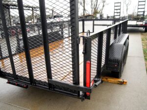6.4×16 Straight Deck Utility Trailer with 2ft Mesh Sides Tall Gate 7K GVWR - Image 15