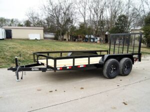 6.4×14 Straight Deck Off Road ATV/UTV Utility Trailer (2) 3,500lb Axles