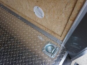 6′ X 12′ White Enclosed V-Nose Trailer with Diamond Plate Floor Storage - Image 16