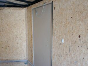 6′ X 12′ White Enclosed V-Nose Trailer with Diamond Plate Floor Storage - Image 20