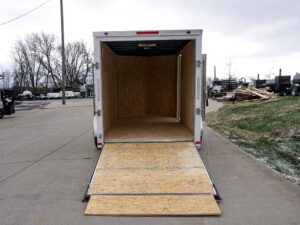 6×12 V-Nose Enclosed Trailer with Ramp and Side Door (1) 3,500lb Axle - Image 16