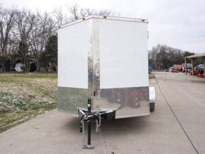 7×12 V-Nose Enclosed Trailer 3,500lb Axle with Ramp and Brakes - Image 2