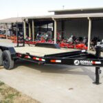 7×14 IBeam Equipment Trailer (2) 7K Axles with Stand-Up Ramps 14K GVWR