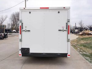 7×16 White V-Nose Enclosed Trailer Lawn Mower Cargo Trailer Storage - Image 10