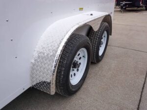 7×16 White V-Nose Enclosed Trailer Lawn Mower Cargo Trailer Storage - Image 17