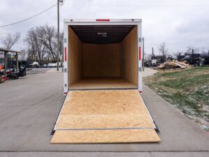 7×16 White V-Nose Enclosed Trailer Lawn Mower Cargo Trailer Storage - Image 23